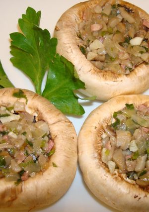 A picture of BACON-STUFFED MUSHROOMS.