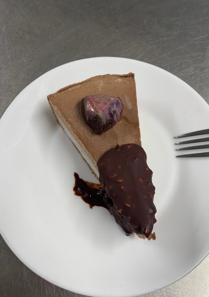 Una foto de Tarta de chocolate y café