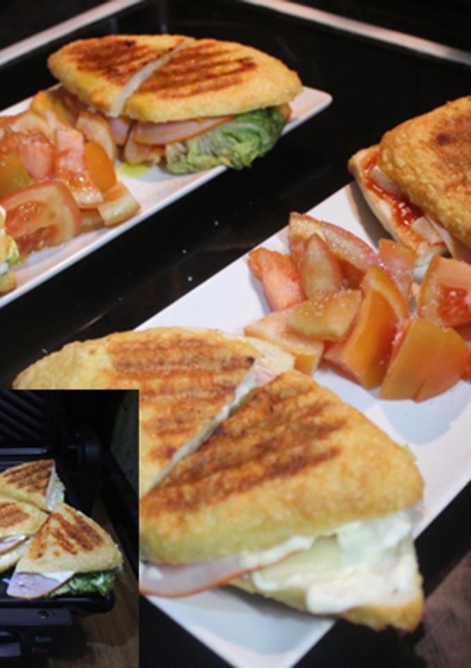 Una foto de Panecillos de queso con lomo a la plancha
