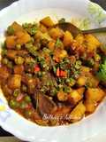 Kasuri Aloo Matar (Potato Peas Curry with Fenugreek Leaves)