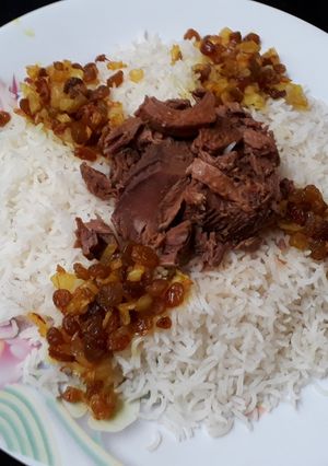 عکسی از دستور پلو تن ماهی