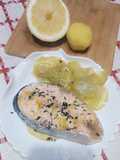 Salmone con Patate in Friggitrice ad Aria