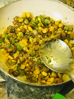 A picture of Creamy Veg stuffing for spring rolls # Ramzan special.