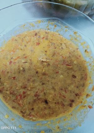 Foto resep Sambel kacang Bersama gorengan