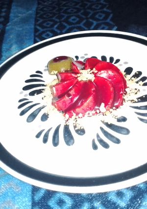 Una foto de Glaseado espejo con chocolate semi-amargo