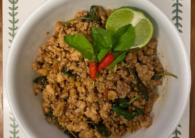 Hong Kong Style Stir-fry Pork With Holy Basil (Pad Ka-Prao) 港式打拋 Recipe ...