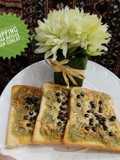Roti Panggang Topping Matcha dan Coklat