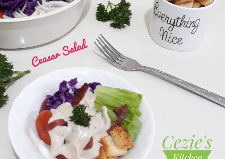 Resep Caesar salad Anti Gagal