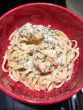 Creamy Spicy Linguine with Shrimp 🍤