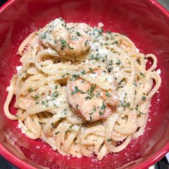 A picture of Creamy Spicy Linguine with Shrimp 🍤.