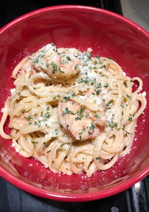 A picture of Creamy Spicy Linguine with Shrimp 🍤.