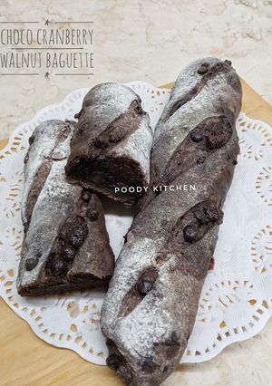 Foto resep Choco Cranberry Walnut Baguette