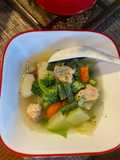 Canh soup nấu thịt gà