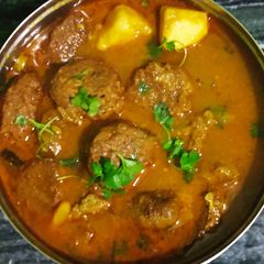 A picture of Banana Stem kofta Curry.