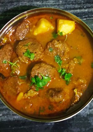 A picture of Banana Stem kofta Curry.