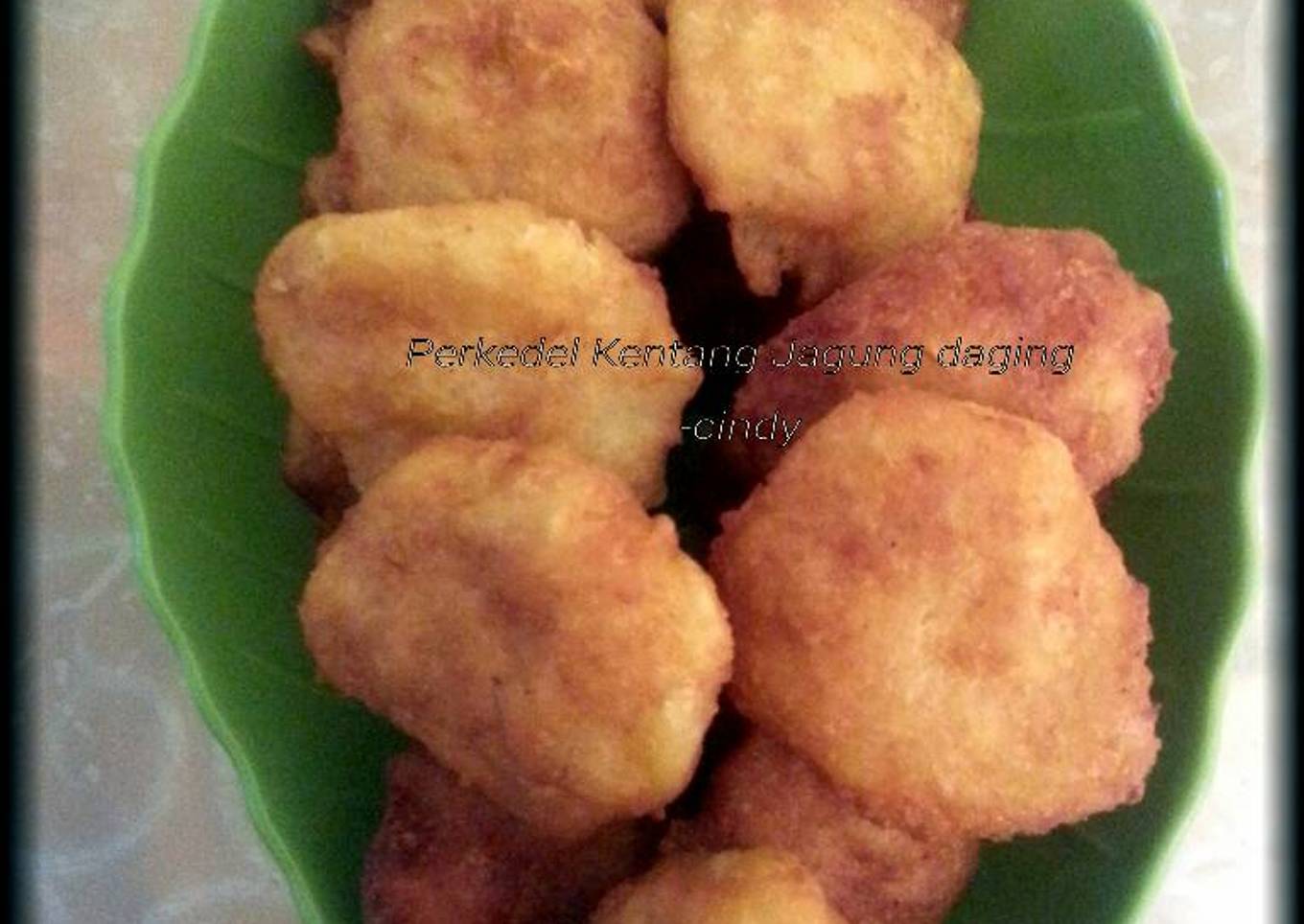 Perkedel Kentang Jagung Daging - bisa untuk ide menu anak yg mogok/susah makan :)