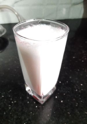 A picture of Roohafza milk.