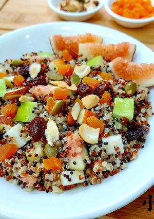 無花果/鮮果藜麥沙拉/高纖 健康 全素料理 的食譜成品照片