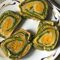 A picture of Tri colour bread.