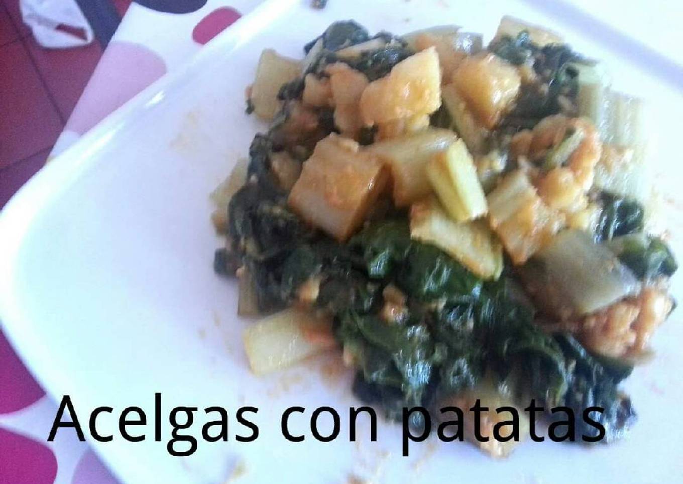 Acelgas con patatas Thermomix