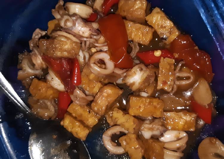 Resep 1. Cumi Basah Oseng Tempe yang Lezat Sekali