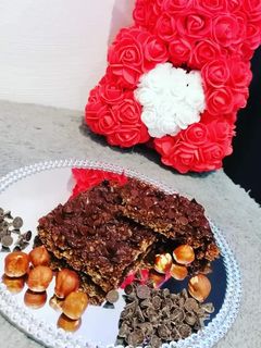 Une photo de Brownie fondant aux éclat de noisettes🍫🐿🍫🐿🍫🐿🍫🐿