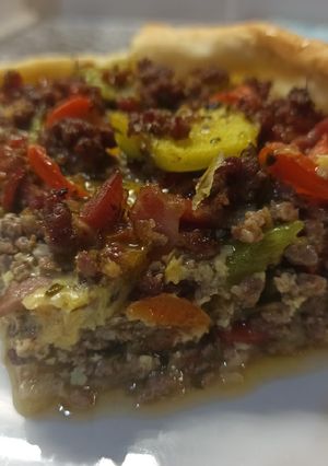 Una foto de Tarta de carne y zapallito