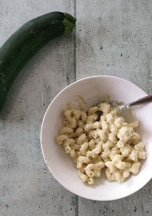 Une photo de Pâtes crèmeuse au courgette