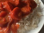 Une photo de rougail saucisse