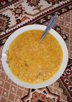 عکسی از دستور سوپ جو