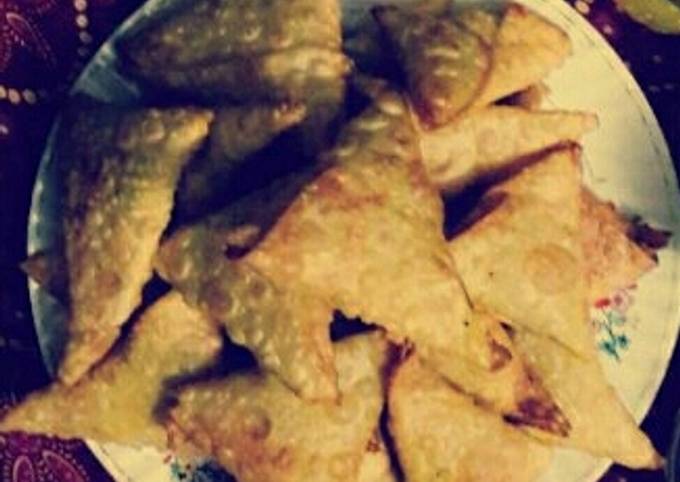 Simple Way to Make Favorite Crispy green chilli kheema onion samosa