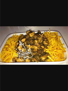 عکسی از دستور خوراک مرغ و اسفناج و لوبیا سبز