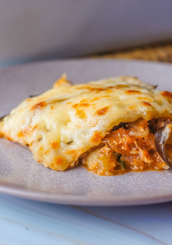 Una foto de Lasaña de atún y verduras