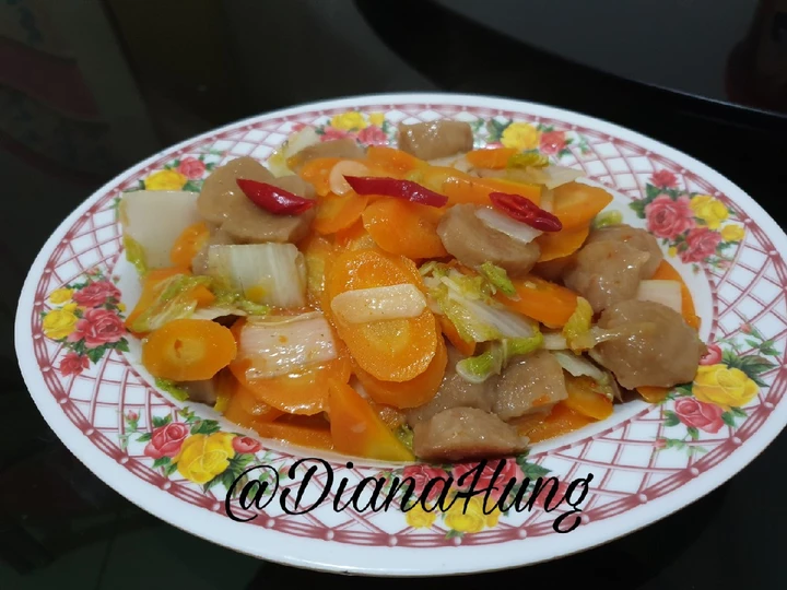 Cara Gampang Membikin Resep Cah sayur pentol yang Uenak Anti Ribet, Mantap Sekali