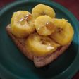 Tostada con plátano