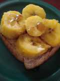 Tostada con plátano