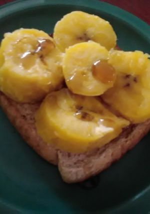 Una foto de Tostada con plátano