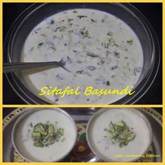 A picture of Sitafal basundi.