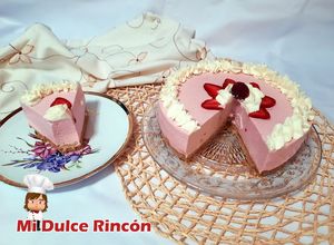 Foto principal de Tarta mousse de fresas y frambuesas 🍓🍓 ¡¡De rechupete!! 😋