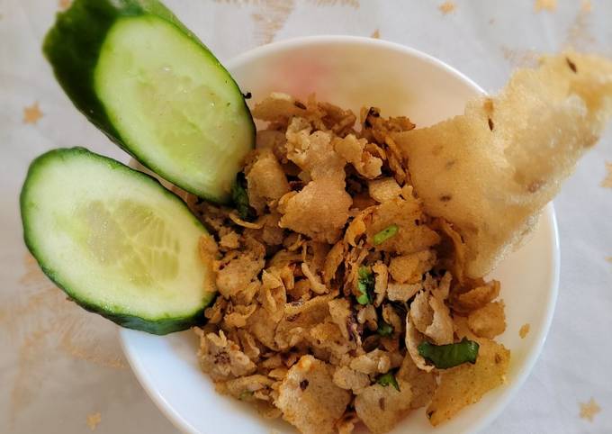 Recipe of Perfect Kodi (fermented wheat papad) churma