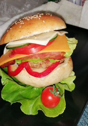 O poză a rețetei Burger 🍔.