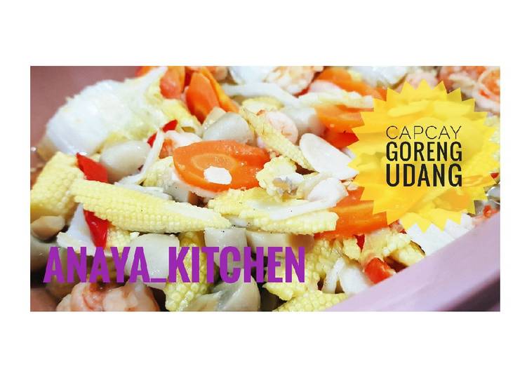 Langkah Membuat Cap cay goreng udang, Anti Gagal