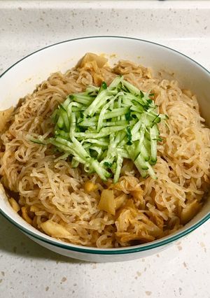 清爽開胃黃金泡菜蒟蒻絲 的食譜成品照片