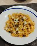 🍅Pasta con champiñones y crema de jitomate 🍅