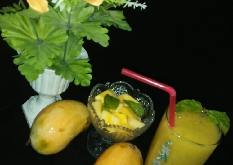 Easiest Way to Prepare Homemade Mint mango juice