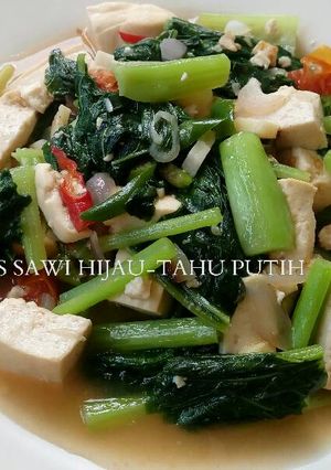 Foto resep Tumis Sawi Hijau tahu putih
