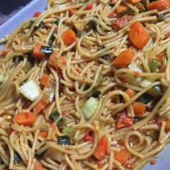 A picture of Sautéed spaghetti.
