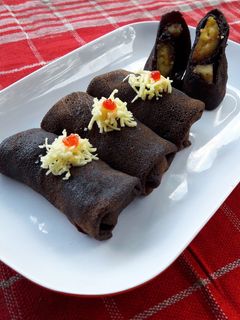 Foto resep Dadar Gulung Coklat Pisang Karamel