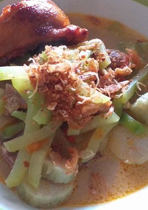 Foto resep Lontong Sayur koya kacang