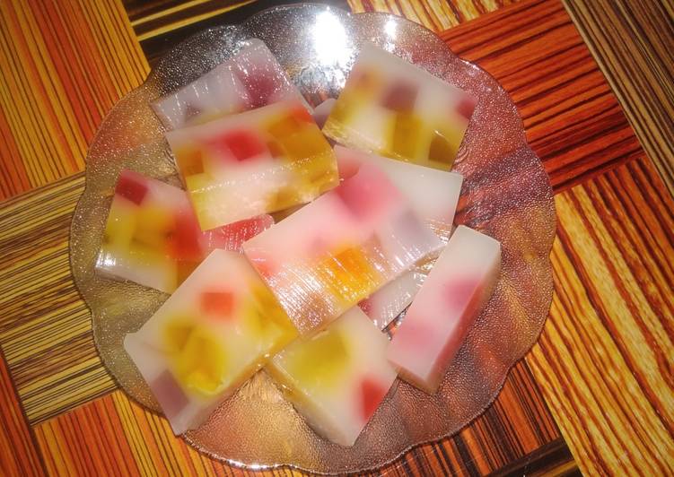 Resep Puding mozaik Anti Gagal